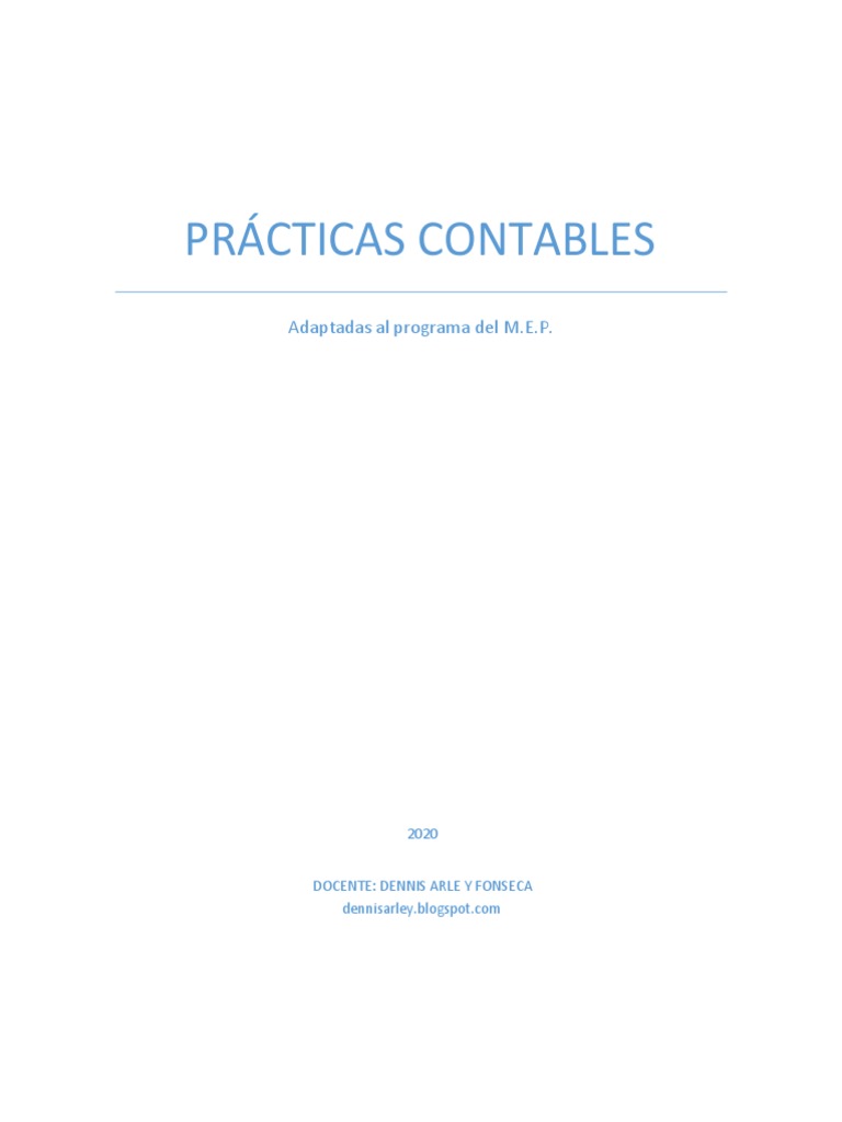 PRACTICAS CONTABLES | PDF | Contabilidad | Industrias de servicio