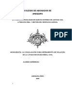 Monografía Diplomado Nuevos Sistemas de Justicia Civil JIMMY ANTONIO VIZCARRA RAMOS CAA