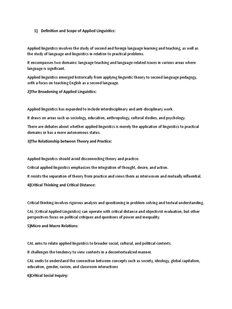 1) Definition and Scope of Applied Linguistics PDF