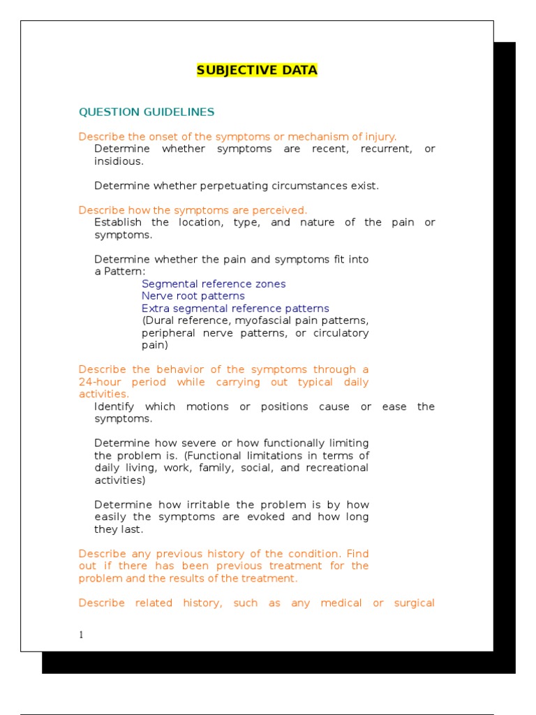 Physical Therapy Assessment Guidelines | PDF | Anatomical Terms Of ...