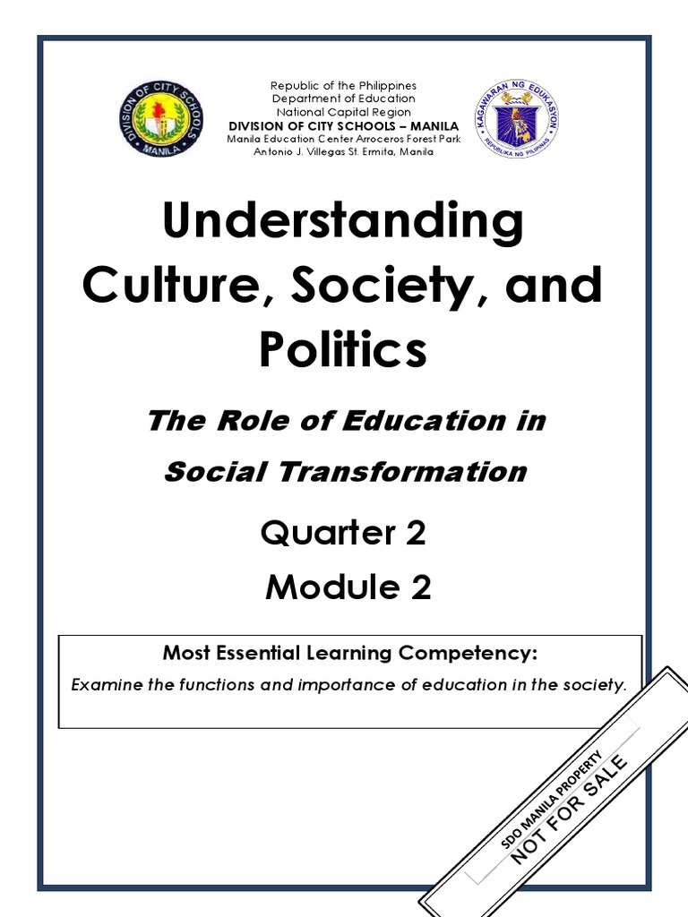 Role of Education in Social Change | PDF | Sociology | Learning