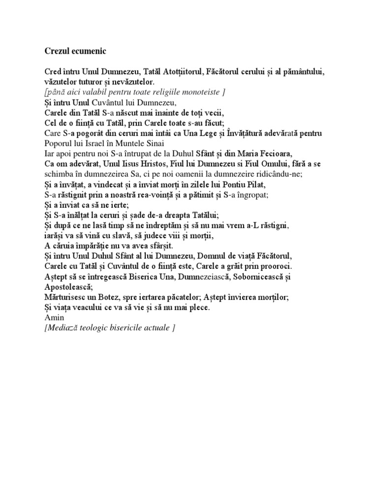 Crezul Crestin Ortodox Audio