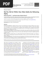 Not To Old For Tiktok | PDF | Social Media | Popular Culture ...