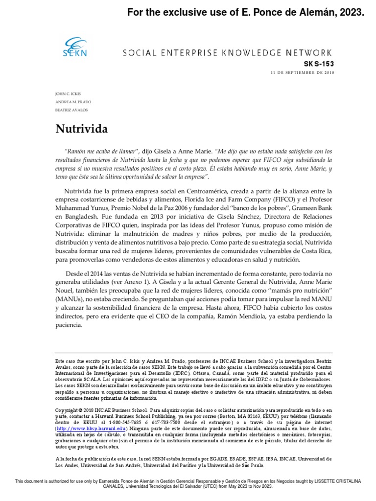 Caso Nutrivida Pdf