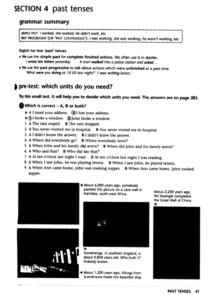 Simple Past Exercises Pdf