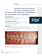 CAD/CAM-based Chairside Restora-Tive Technique With Composite Resin For Full-Mouth Adhesive Rehabilitation of Excessively Worn Dentition