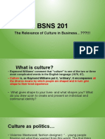 Culture and Its Relevance (L2)