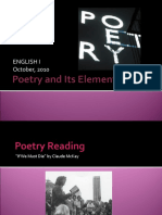 Poetry and Its Elements