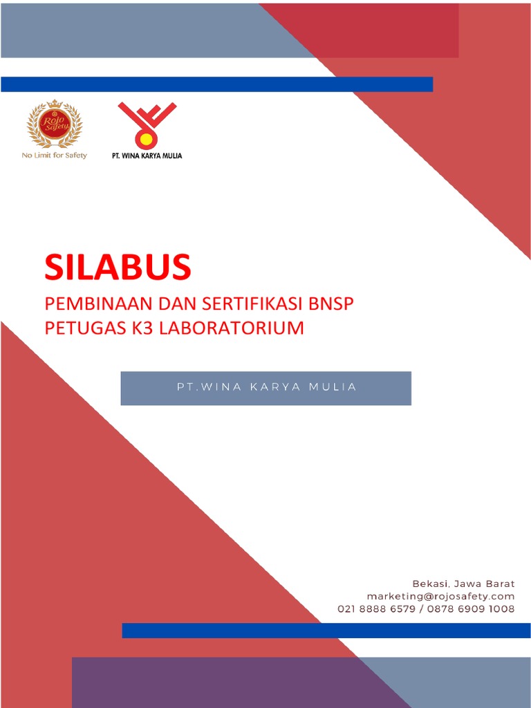 Silabus Training K3 Laboratorium | PDF | Sains & Matematika | Teknologi ...