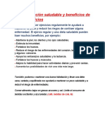 La Alimentación Saludable y Beneficios de Hacer Ejercicios