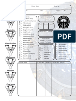 Stargate SG-1 RPG Blank Character Sheet