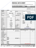 Excel File CSC Personal Data Sheet PDS