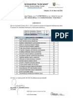 Informe de Numero de Estudiantes