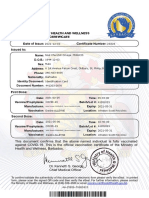 COVID-19 Vaccination Certificate 25826