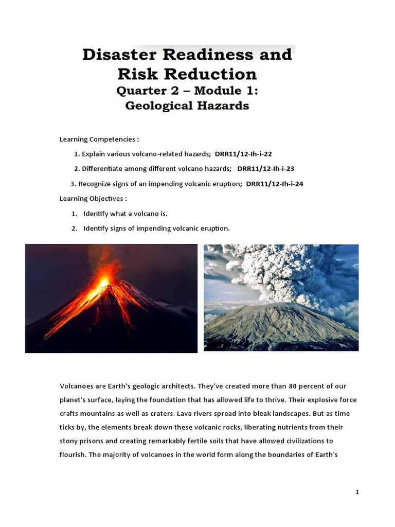 Drrr Volcano Geological Hazards G12 Pdf