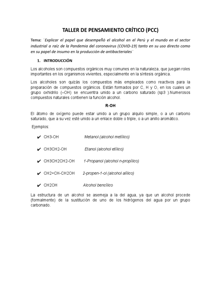 Taller de Pensamiento Crítico 1 | PDF