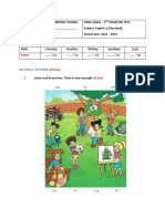 English 2 Standard Test Paper