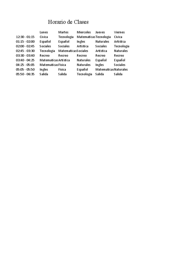 Horario PDF
