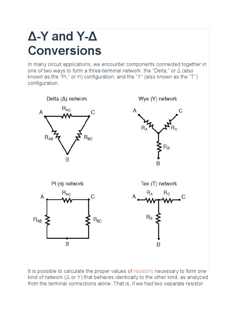 Delta and Wye Connected Resistor PDF