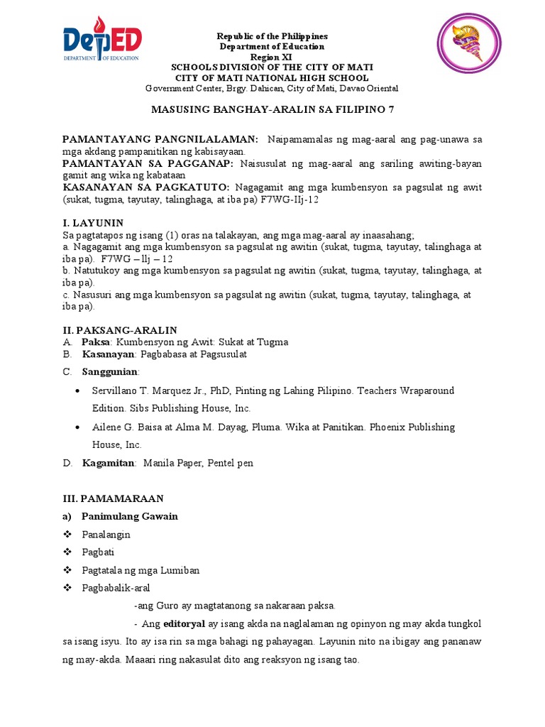 Demo in Fil 2nd Quarter | PDF
