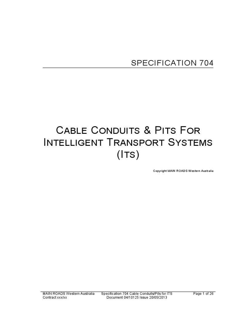 Specification 704 Cable Conduits PDF