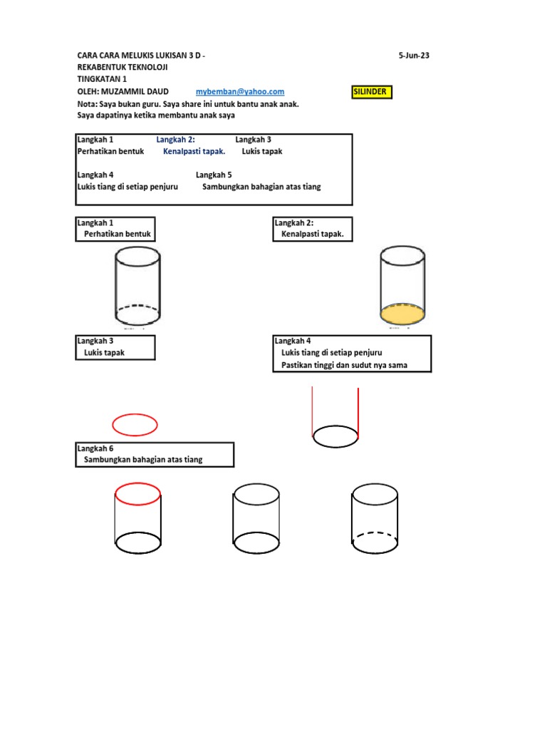 Lukisan 3D RBT REKABENTUK TEKNOLOJI_SILINDER | PDF