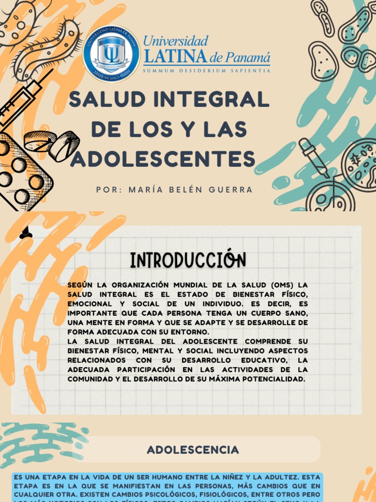Salud Integral de Los y Las Adolescentes | PDF