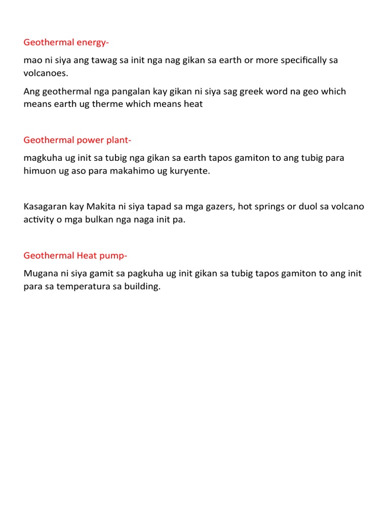 Geothermal Energy | PDF