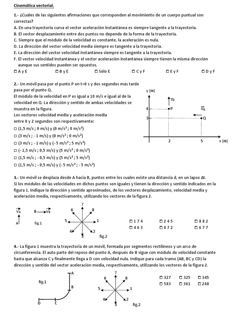 Cinemática vectorial | PDF