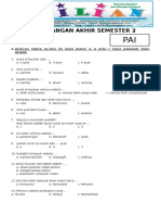 Soal UAS PAI Kelas 1 SD Semester 2 Dan Kunci Jawaban PDF