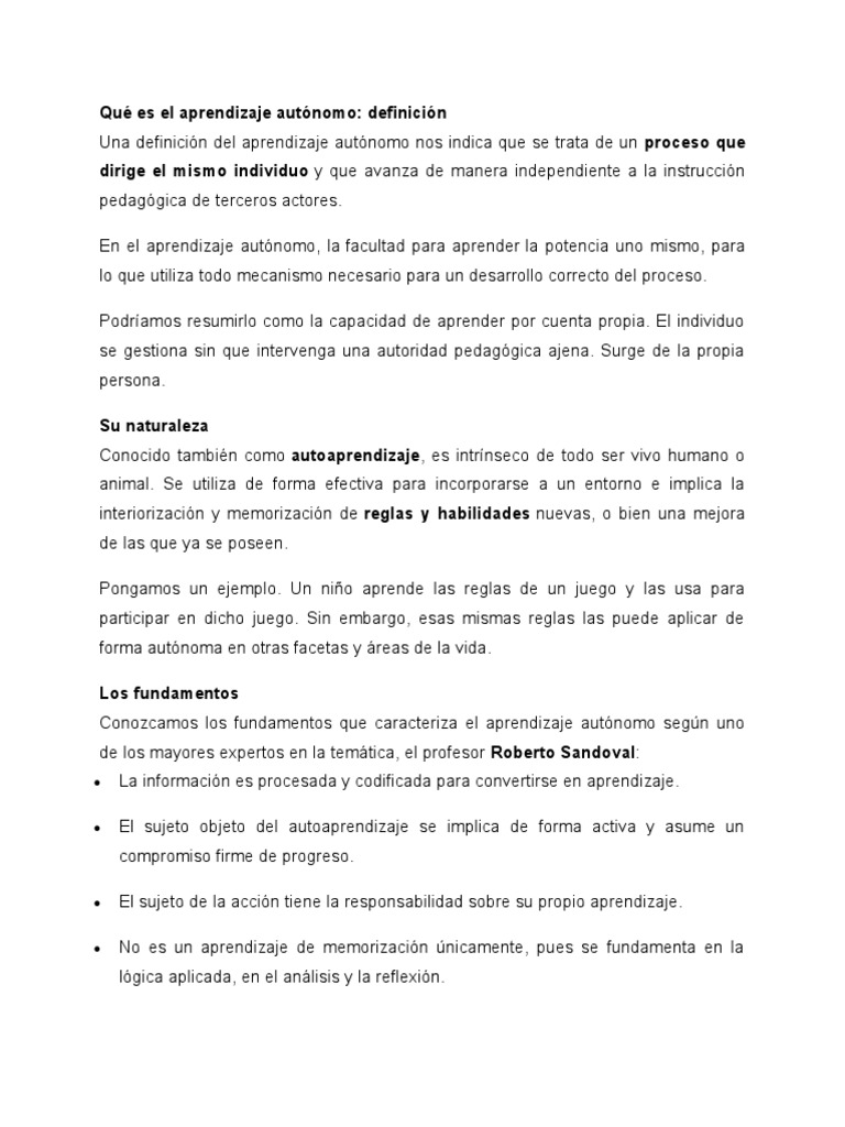 Estrategias para Aprendizaje Autónomo | PDF