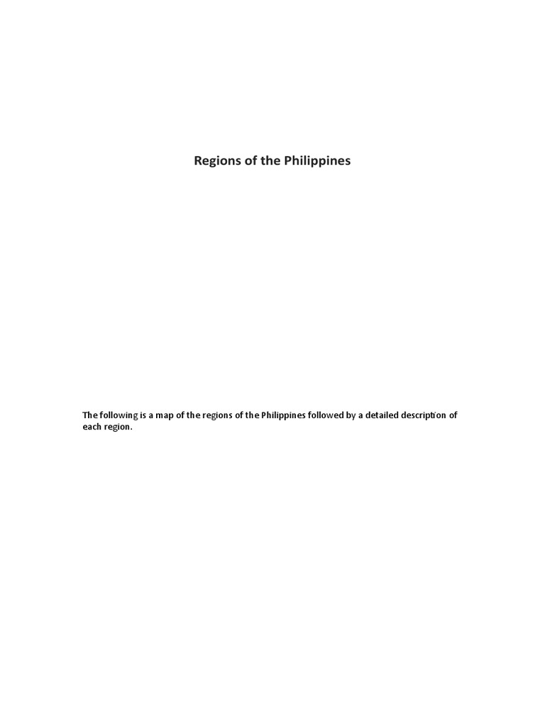 Overview of Philippine Regions | PDF | Mindanao | Luzon