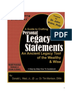 A Guide To Crafting Personal Legacy Statements - An Ancient Legacy Tool of The Wealthy & Wise