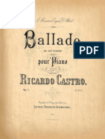 CASTRO - Ballade Pour Piano, Op. 5