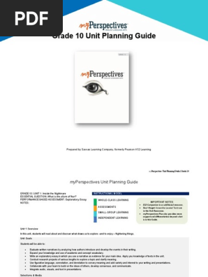 MyPerspectives Unit Planning Guide_Grade_10
