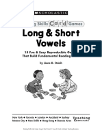 Scholastic Reading Skills Card Games - Long - Short Vowels