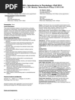 UT Dallas Syllabus for psy2301.001.11f taught by James Bartlett (jbartlet, sch052000)