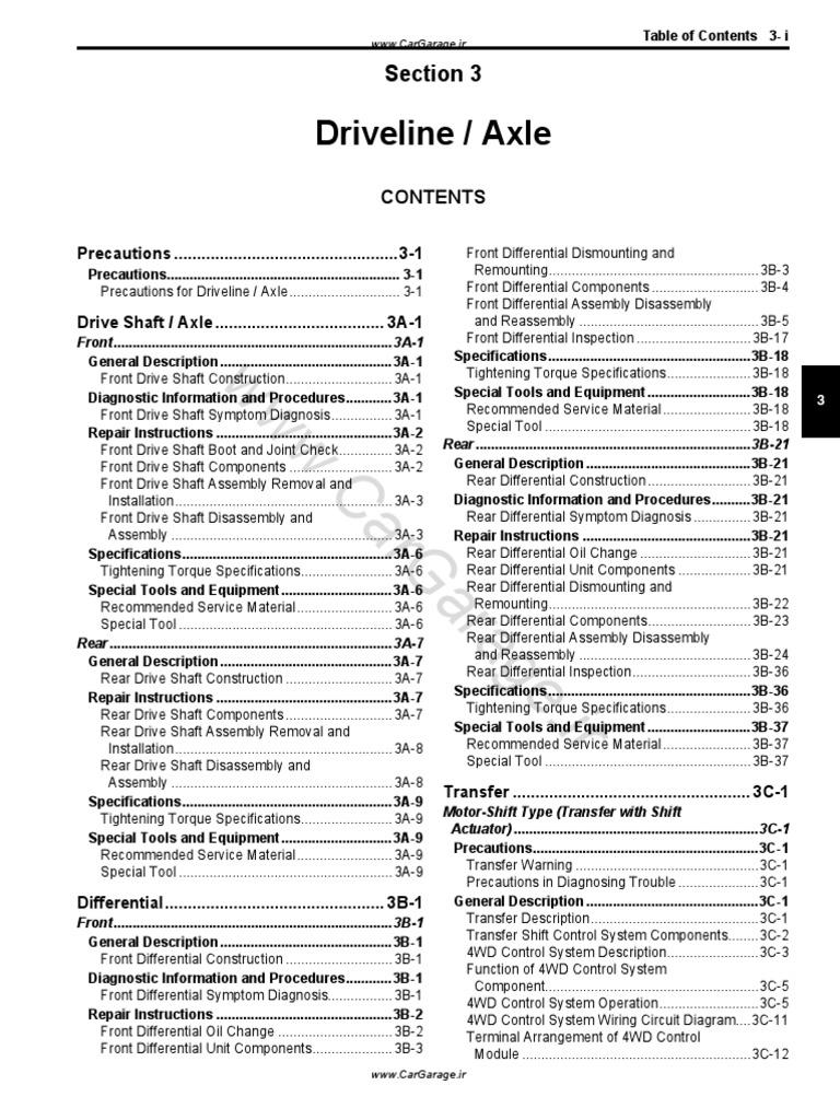 SUZUKI GRAND VITARA SERVICE MANUAL PDF visual data 6