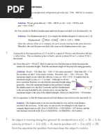 Rectilinear Motion Sample Problems With Solutions