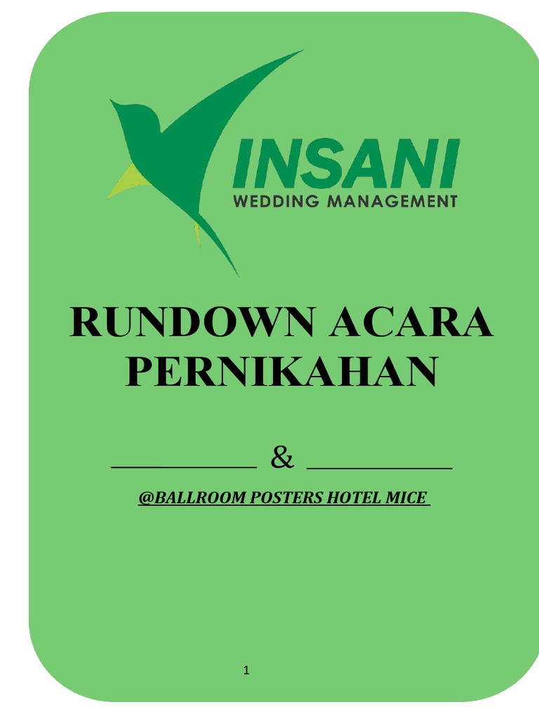 Panduan Acara Pernikahan Lengkap | PDF