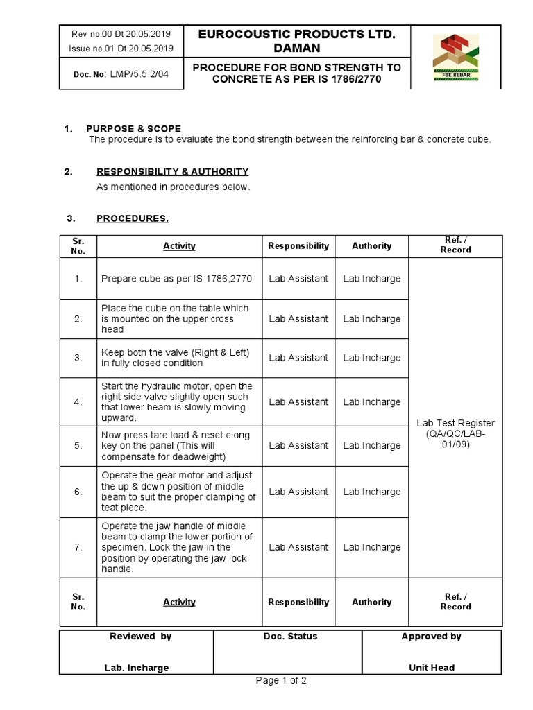 04 Procedure For Pull Out | Download Free PDF | Laboratories ...