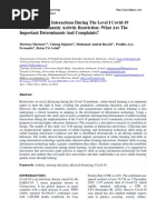 Online Learning Interactions During The Level I Covid-19 Pandemic Community Activity Restriction: What Are The Important Determinants and Complaints?