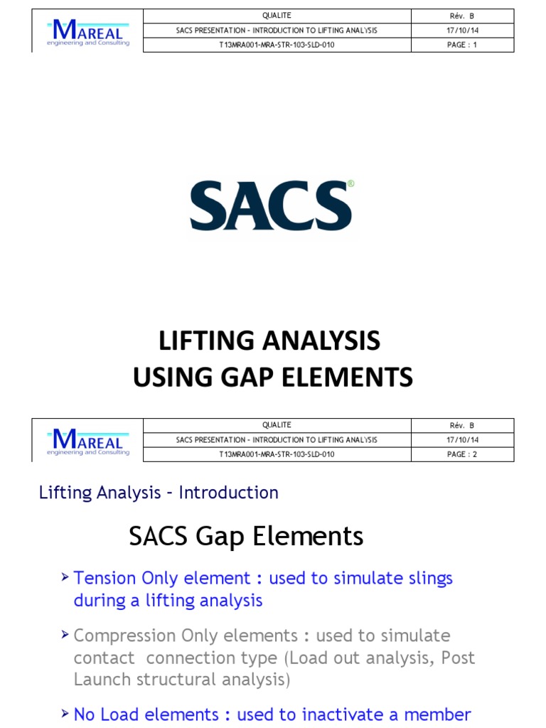 T13mra001 Mra STR 103 SLD 010 Rev B Lifting Analysis | PDF | Mechanics ...