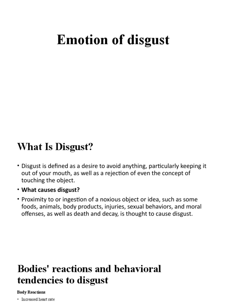 Causes of Disgust Explained | PDF | Disgust | Emotions