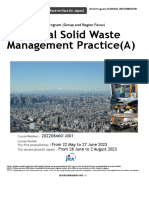 Municipal Solid Waste Management Practice (A) : Knowledge Co-Creation Program (Group and Region Focus)