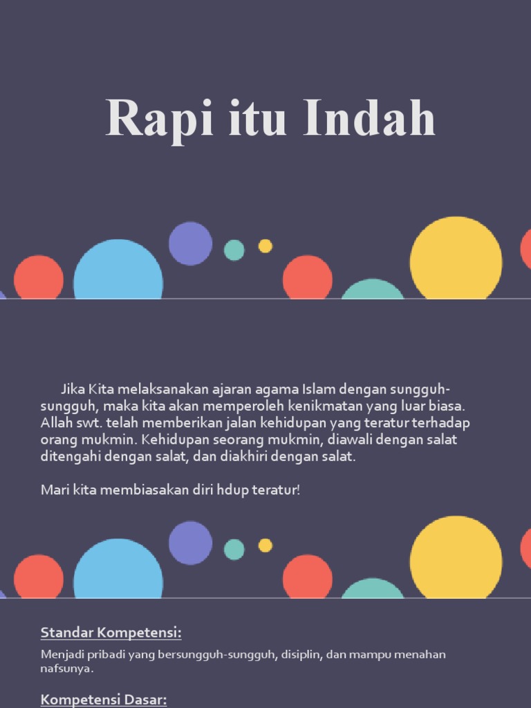 Pentingnya Hidup Rapi dan Bersih | PDF