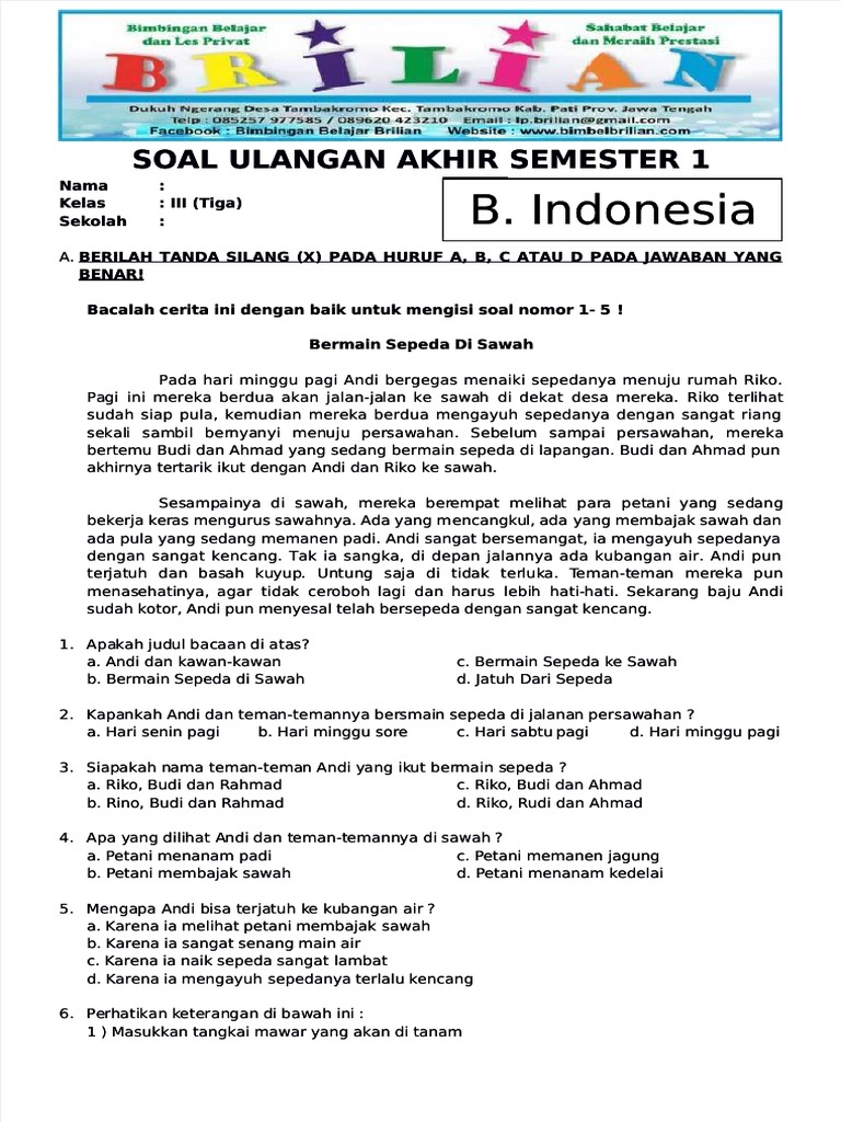 Menguasai UKK Bahasa Indonesia Kelas 3 Menguasai UKK Bahasa Indonesia Kelas 3