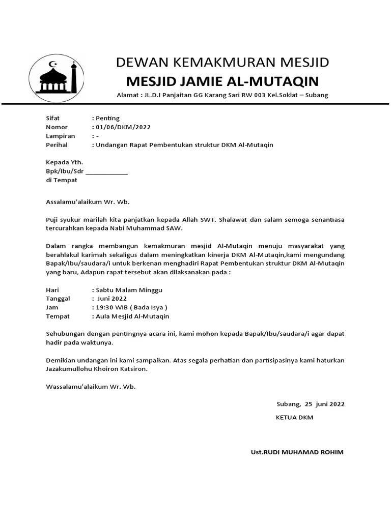 Undangan, Berita Acara, Daftar Hadir | PDF