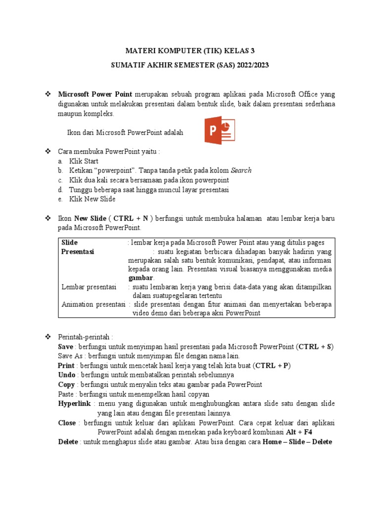Materi Komputer Sas Kelas 3 Pdf Karier Perkembangan Komputer