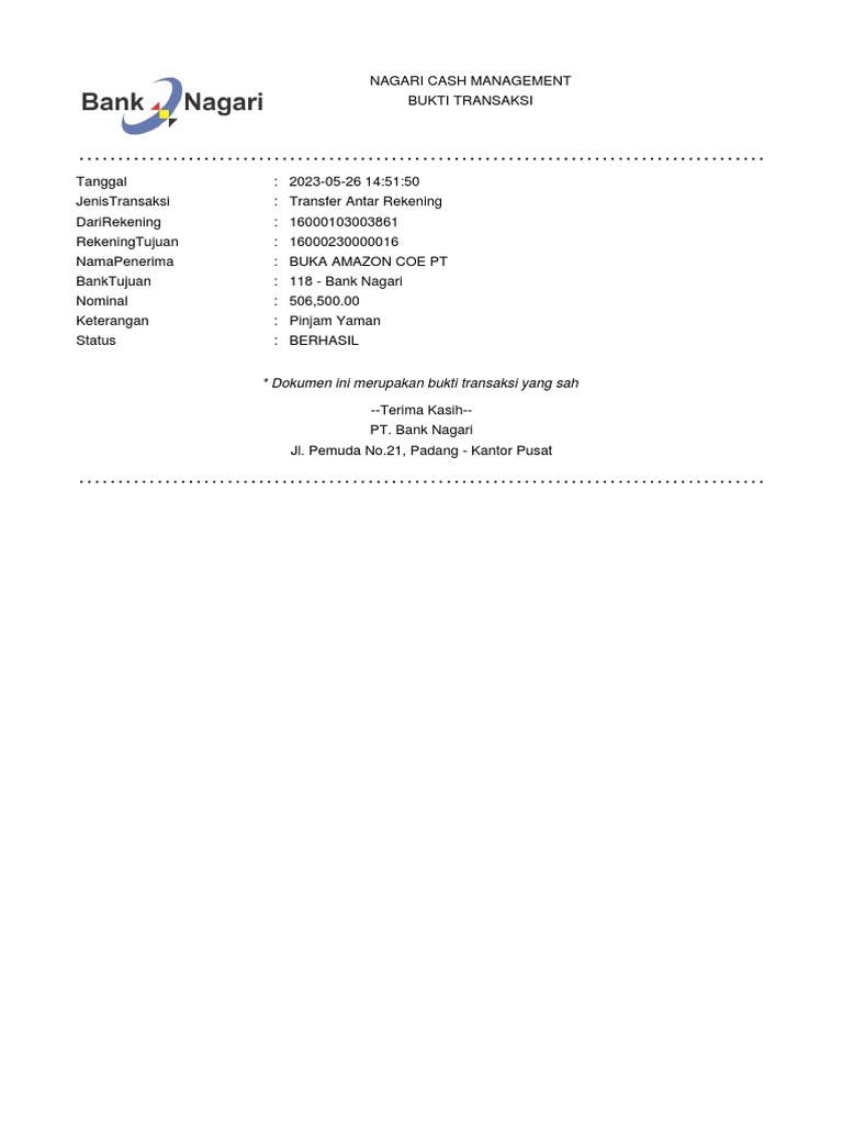 Receipt IdTrx 19886290 | PDF